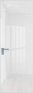 Межкомнатная дверь Profil Doors 1 AGK цвет профиля Матовый, стекло безопасное 4 мм lacobel белый лак 800x2000