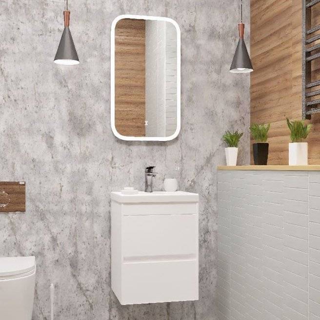 Мебель для ванной Art&Max Family 40, подвесная, Bianco Lucido