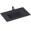 Раковина Isvea SistemaT 10SL51081SV-2C 80 см, антрацит матовая