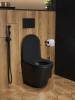 Унитаз подвесной Watersense Rita W00085 безободковый, сиденье микролифт, черный матовый фото 8