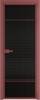 Межкомнатная дверь Profil Doors 4 AX цвет профиля Красный антрацит, стекло безопасное 6 мм мору черный 700x2000