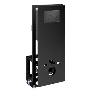 Система инсталляции для унитазов Wasserkraft Glan 66TLT.010.ME.BL.MB01 клавиша черный матовый