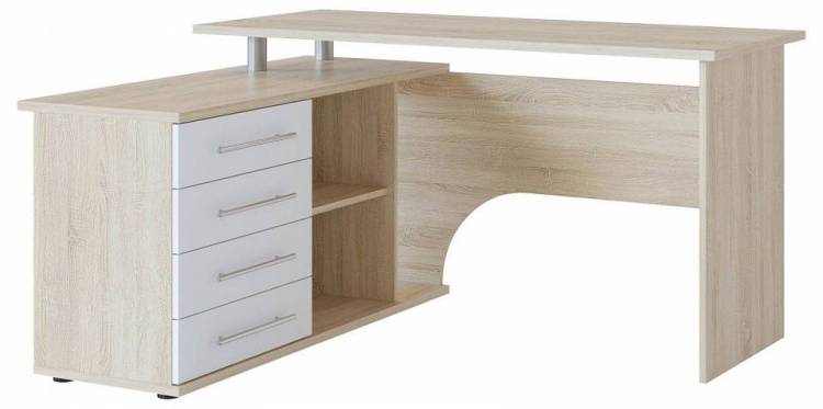 Стол компьютерный Сокол КСТ-109Л 4680212006555, 4680212006586, КСТ109ЛС5б Дуб сонома/белый