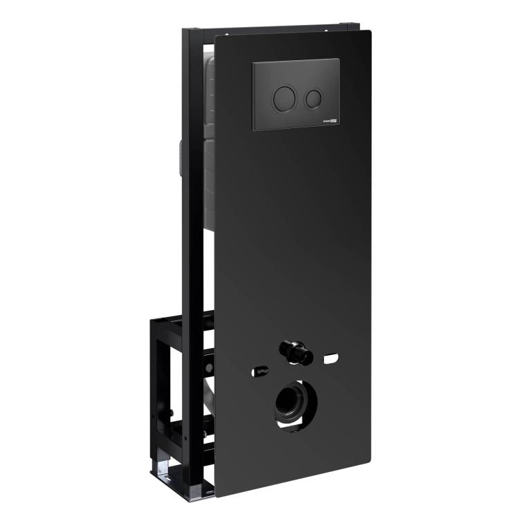 Система инсталляции для унитазов Wasserkraft Glan 66TLT.010.ME.BL.MB01 клавиша черный матовый
