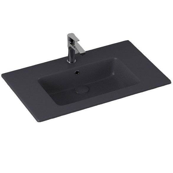 Раковина Isvea SistemaT 10SL51081SV-2C 80 см, антрацит матовая