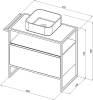 Тумба под раковину Allen Brau Priority 1.31002.PWM папирус матовый, 80 фото 4