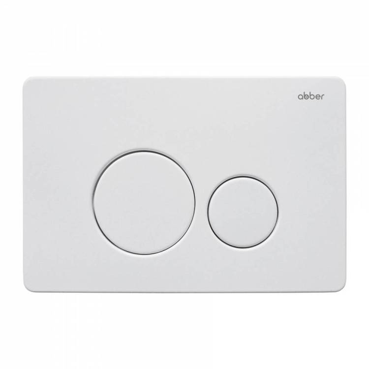 Кнопка смыва Abber AC0121MW белая матовая