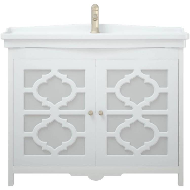 Тумба с раковиной Corozo Манойр 85 напольная, белый