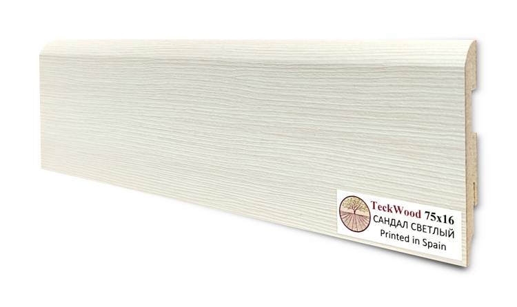 Плинтус Teckwood Цветной Сандал Светлый 2000x75x16
