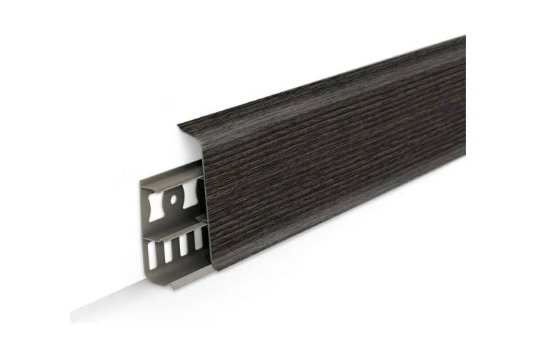 Плинтус Ideal Деконика D85 352 Каштан Серый 2200x85x21
