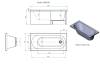 Акриловая ванна Erlit Modern 150x70 белая фото 4