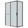 Душевой уголок Grossman Style 120.K33.05.1110.21.02 профиль черный матовый, стекло шиншилла, 110x100x195