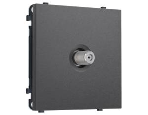 Комплект механизма TV розетки SAT Ambrella Volt Sigma MS663050 антрацит серый