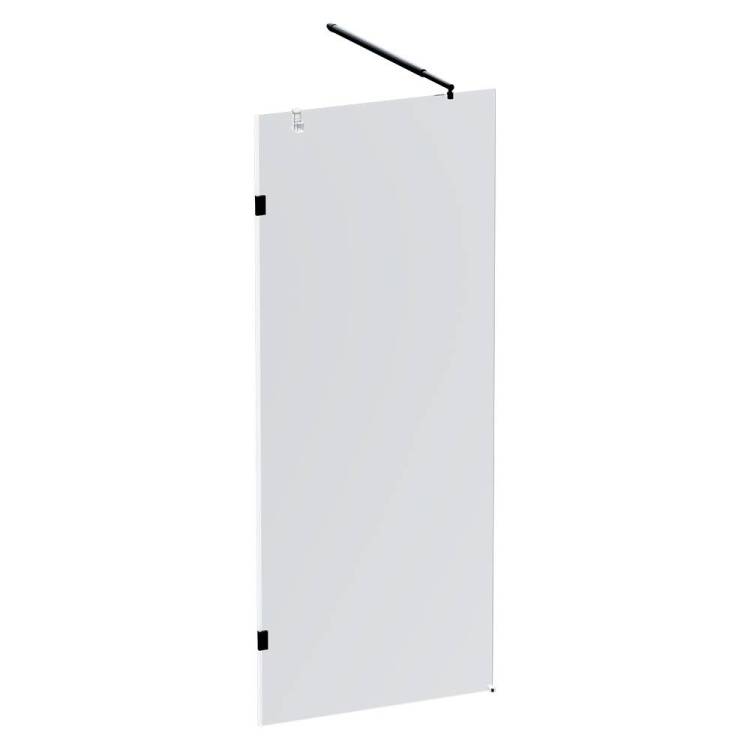 Душевая перегородка Am.Pm X-Joy W94UWI-80-F1-BTE профиль черный, стекло прозрачное, 80x195