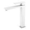 Смеситель для раковины Boheme Qubic 472-MW Matt White высокий