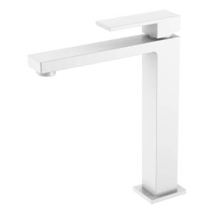 Смеситель для раковины Boheme Qubic 472-MW Matt White высокий