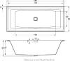 Акриловая ванна Riho Bathtubs B099030005 Still square elite R 180x80 pulg&play фото 3