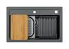 Мойка кухонная Alveus Granital Atrox 40 1140447 Carbon - G91 с сифоном, 79x50 фото 2