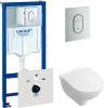 Комплект  Система инсталляции для унитазов Grohe Rapid SL 38929000 4 в 1 с кнопкой смыва + Унитаз подвесной Villeroy&Boch O.novo 5688 H1 01 alpin, с