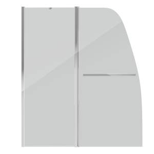 Шторка для ванны Grossman GR-100/2 140x120 алюминиевый профиль, стекло ПРОЗРАЧНОЕ 6мм