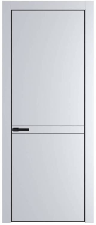 Межкомнатная дверь Profil Doors 11 PE полотно Вайт, кромка алюминиевая с четырех сторон черная, алюминиевый молдинг 3мм 800x2000