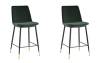 Набор из 2 полубарных стульев Stool Group Мелисса FDC9055C GREEN FUT-73 X2 зеленый