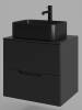 Тумба с раковиной Orange Line Li-60TubMDF+B02-460MB черная матовая, 60 см фото 2