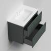 Тумба под раковину La Fenice Terra Twin Grigio FNC-01-TER-G-80-2 серо-зеленая матовая 80 см фото 6