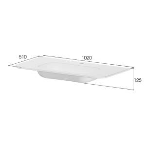 Раковина Armadi Art Ovale 786-100-WG Белый глянец, 102см