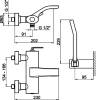 Смеситель для ванны с душем Webert Wolo WO850101015 хром фото 6