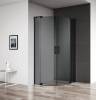 Душевой уголок Cezares Slider R 2 90/100 Grigio Nero профиль черный, стекло серое фото 2