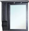 Зеркало Bellezza Рим 110 L черное патина серебро
