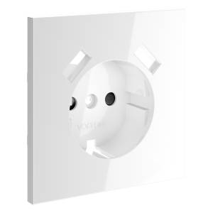 Лицевая панель для розетки с заземлением, шторками и USB Type A+A Voltum S70 VLS000901 белый