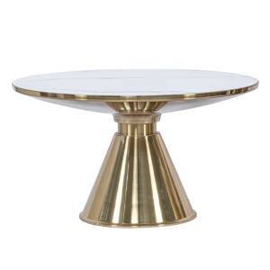 Кофейный столик Bradex Home Atlant FR 1043 золотой, металл, керамика 80x80x45