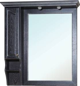Зеркало Bellezza Рим 110 L черное патина серебро