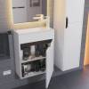 Тумба с раковиной Uperwood Modul 393020555 подвесная, матовая, белая, графит, 50 см фото 8
