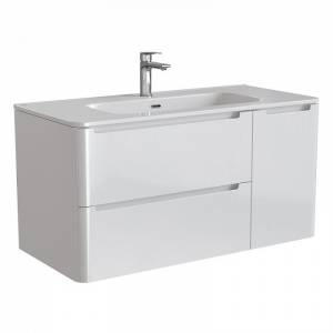 Тумба с раковиной Iddis Edifice 100 EDI10W1i95K подвесная, белый