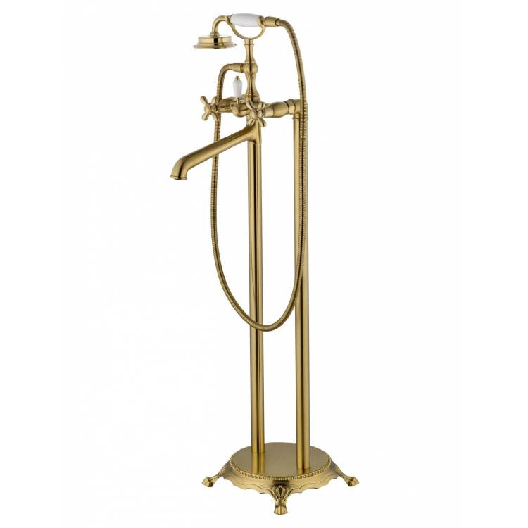 Смеситель для ванны Wonzon & Woghand WW-88649020-BG напольный, брашированное золото