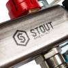 Коллектор Stout из нержавеющей стали с расходомерами 1/3/4x4, SMS 0917 000004 фото 6