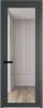 Межкомнатная дверь Profil Doors 1 AGP цвет профиля Серая ночь, стекло безопасное 6 мм ромб серебро 800x2000