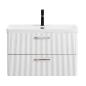 Тумба под раковину BelBagno DUE-800-2C-SO-BL-P с двумя выкатными ящиками, Bianco Lucido, 80.6x50x42.3