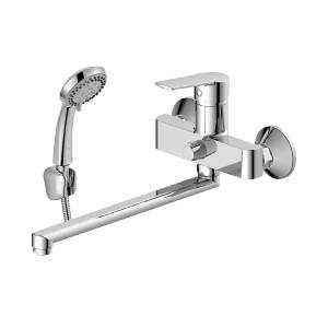 Смеситель для ванны Decoroom DR22 DR22043 одноручный универсальный с поворотным изливом 300 мм Хром