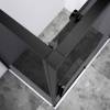 Душевой уголок Vincea Slim-N VSR-4SN8014CGB 1400x800, профиль черный, стекло тонированное фото 3