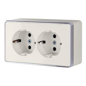 Розетка двойная с заземлением Werkel Gallant W5072103