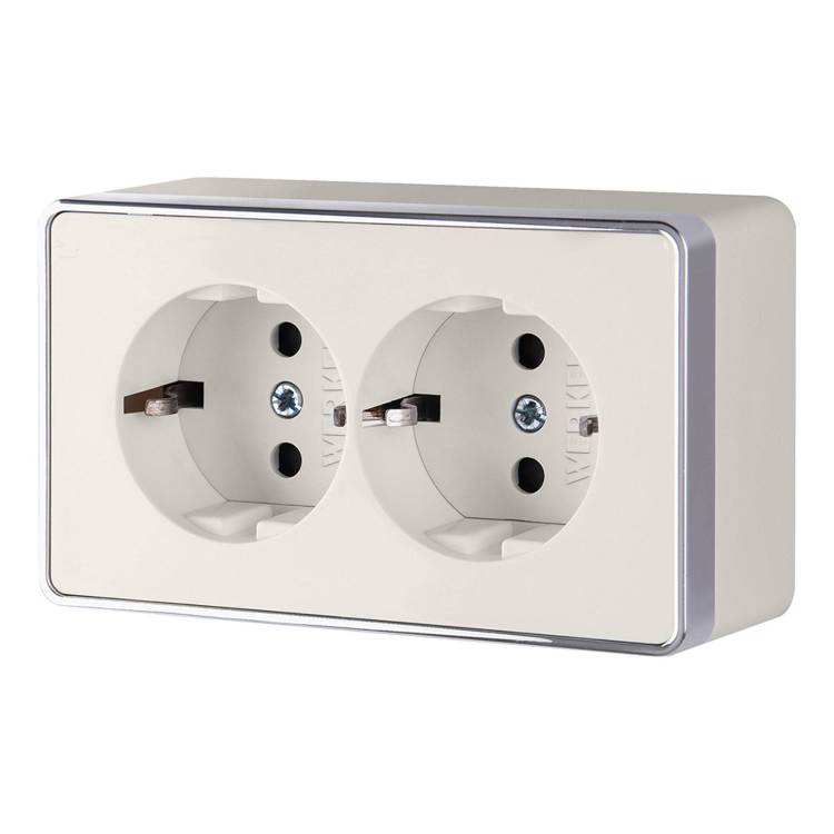 Розетка двойная с заземлением Werkel Gallant W5072103