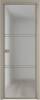 Межкомнатная дверь Profil Doors 3 AX цвет профиля Никель матовый, стекло безопасное 6 мм матовое 600x2000