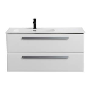 Тумба под раковину Cezares ECO-CER-N-1000-2C-SO-BL-L левосторонняя, Bianco Lucido, 100x50x45.7