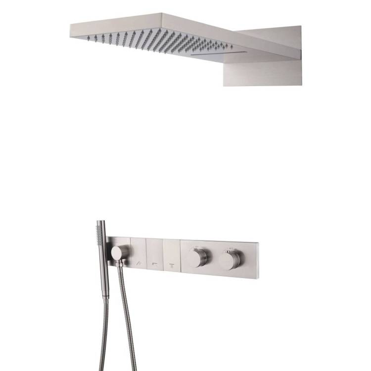 Душевая система Boheme Zodiac 133-NB никель матовый, с термостатом