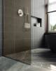 Душевая перегородка MaybahGlass MGD-697-5у 79x195, стекло бронза матовая 8 мм, профиль хром матовый фото 4