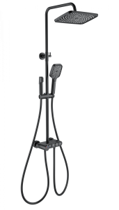 Душевая стойка Wonzon & Woghand WW-B3112-MB с термостатом, черный